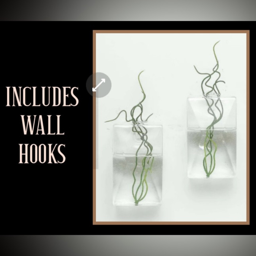 Glass Planter/Vases Set of 2 - Picture 2 of 4
